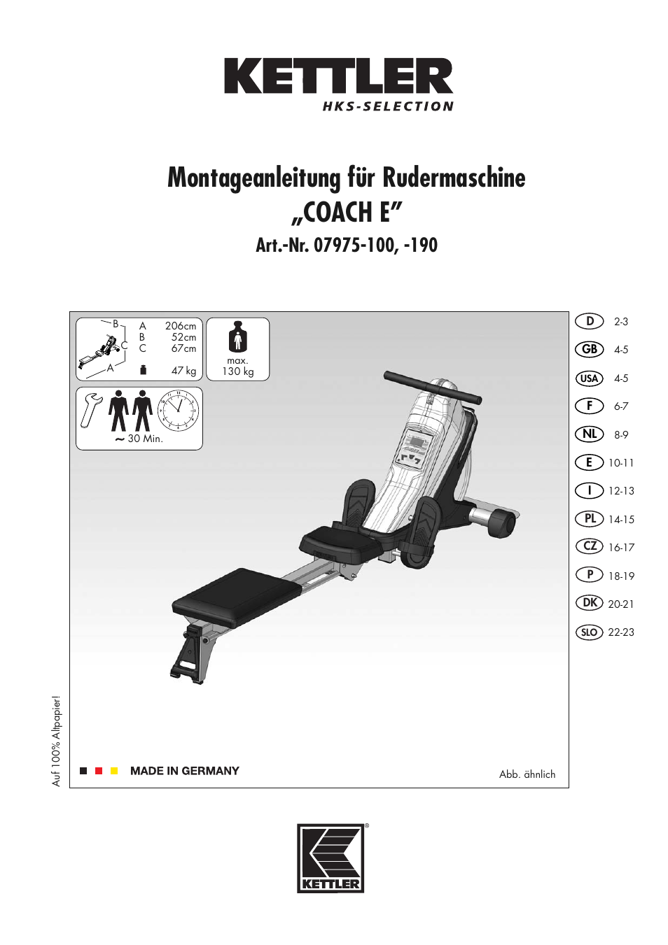 Kettler 07975-100 User Manual | 36 pages