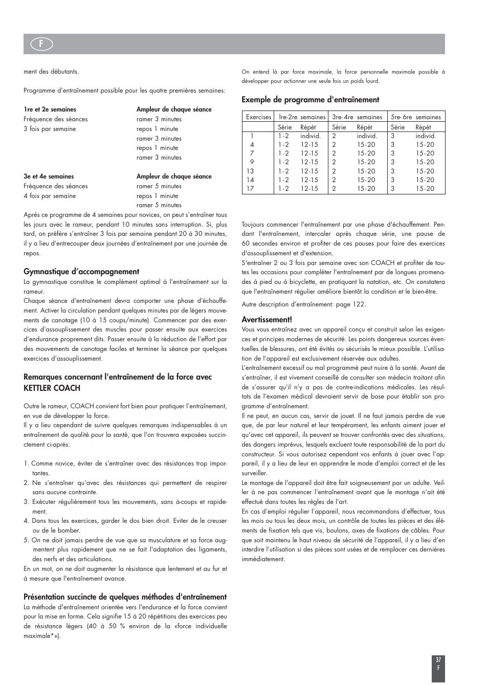 Kettler COACH M ST2520-64 User Manual | Page 37 / 144