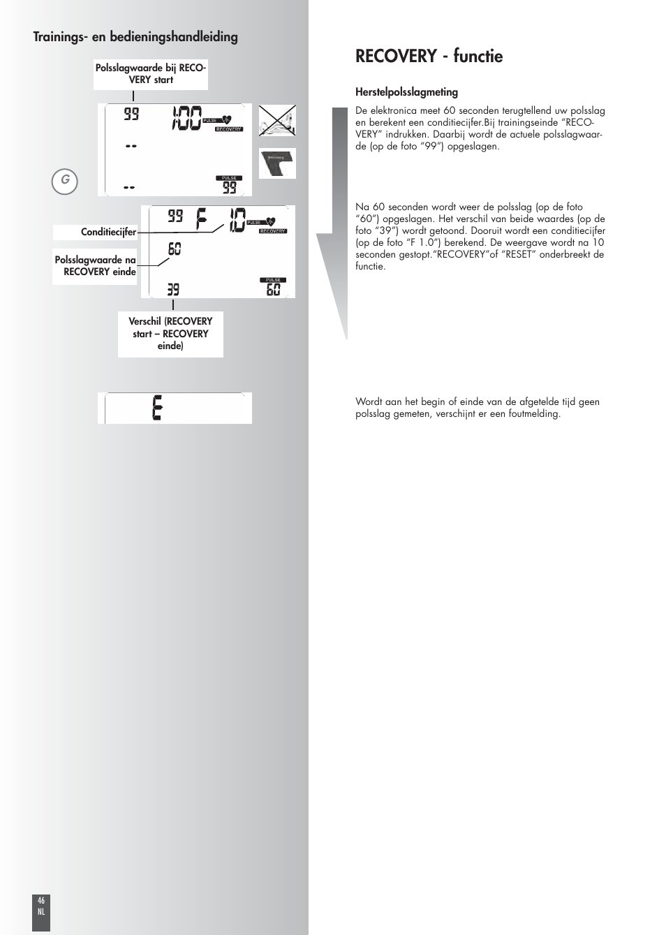 Recovery - functie | Kettler COACH M ST2520-64 User Manual | Page 46 / 144