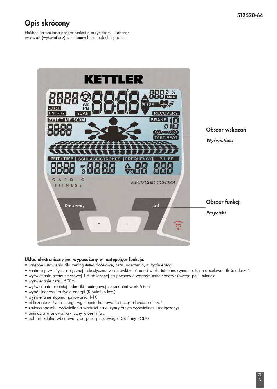 Opis skrócony | Kettler COACH M ST2520-64 User Manual | Page 75 / 144