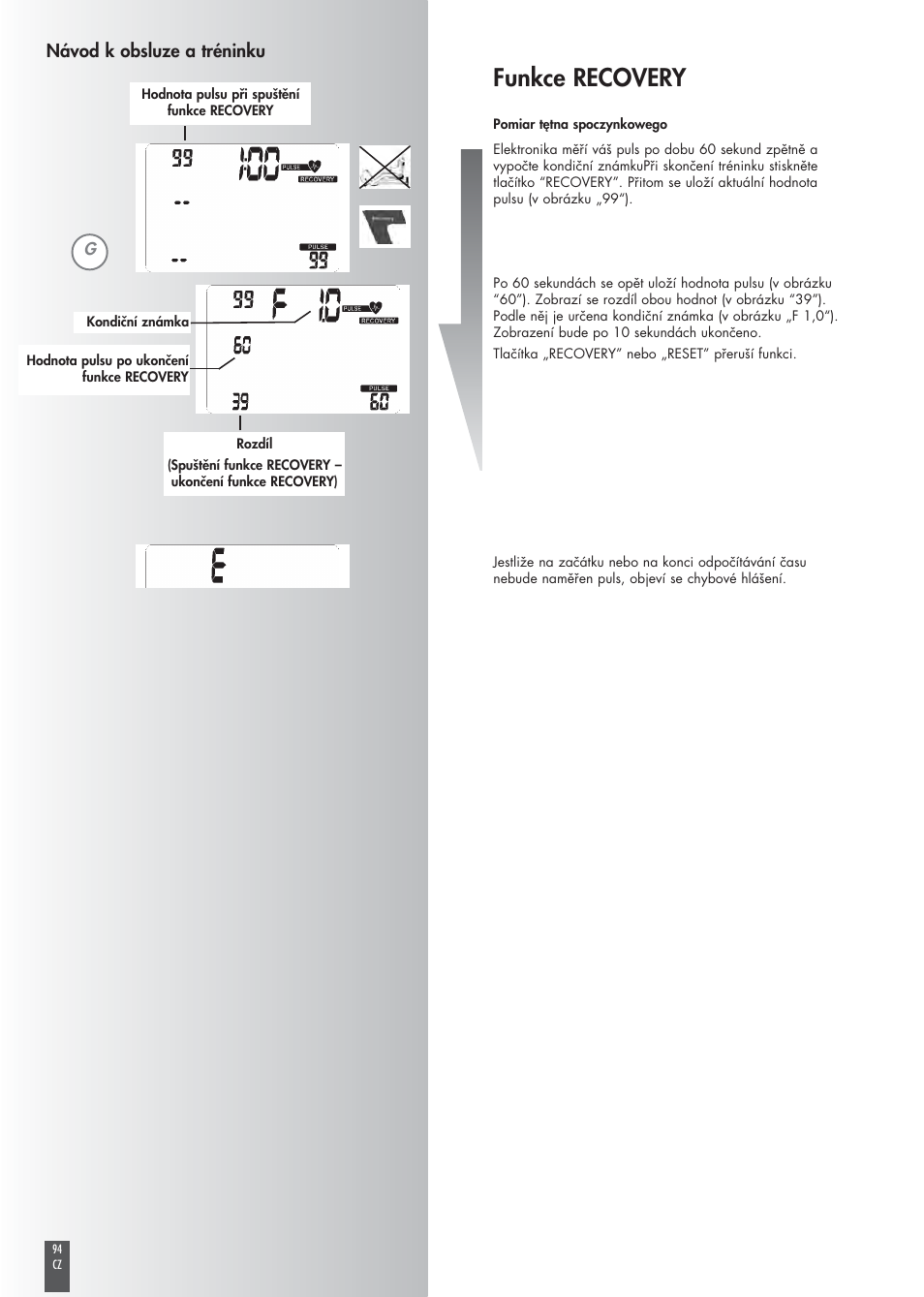 Funkce recovery | Kettler COACH M ST2520-64 User Manual | Page 94 / 144