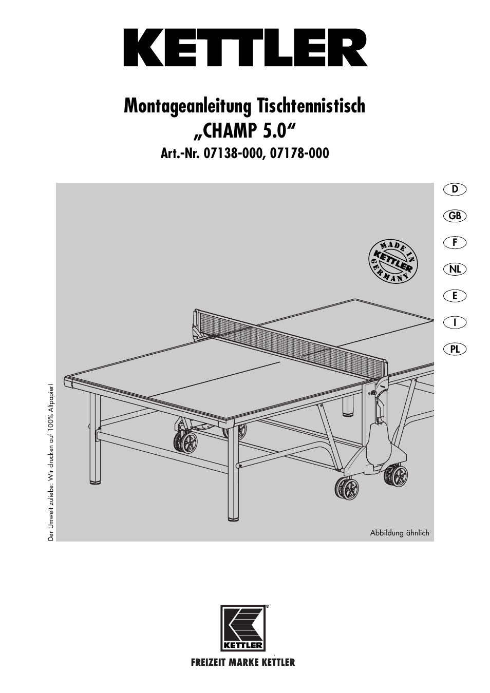Kettler 07138-000 User Manual | 24 pages