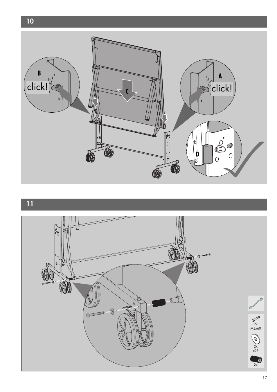 Click | Kettler 07138-000 User Manual | Page 17 / 24
