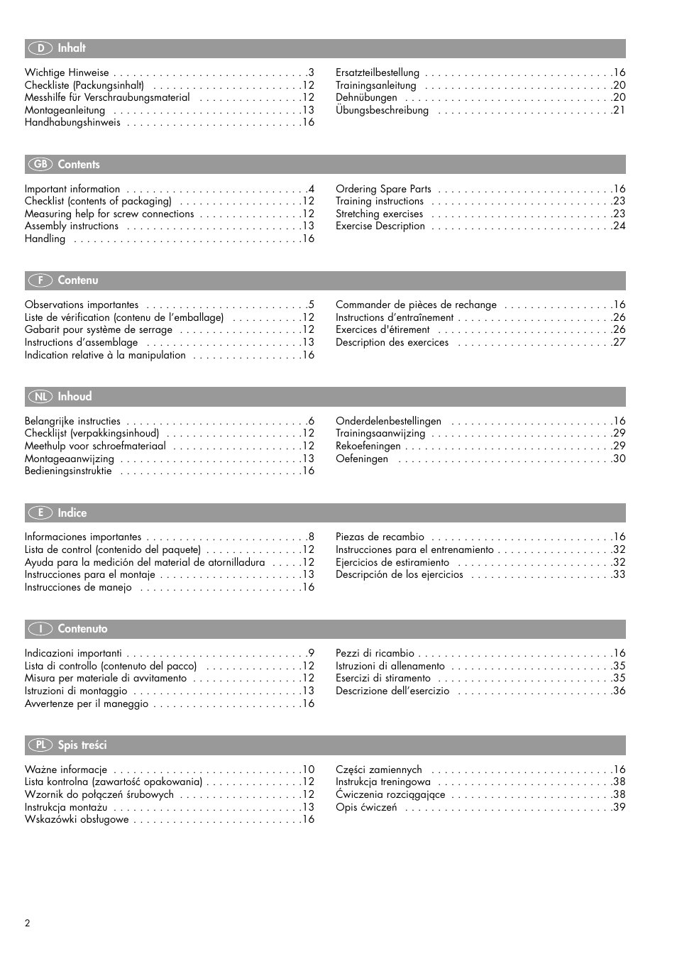Kettler 07820-400 User Manual | Page 2 / 40