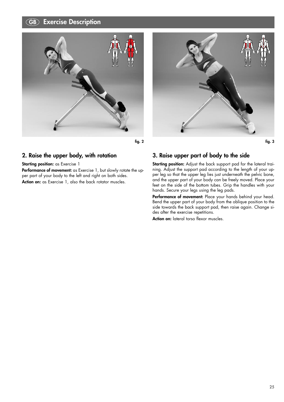 Exercise description | Kettler 07820-400 User Manual | Page 25 / 40