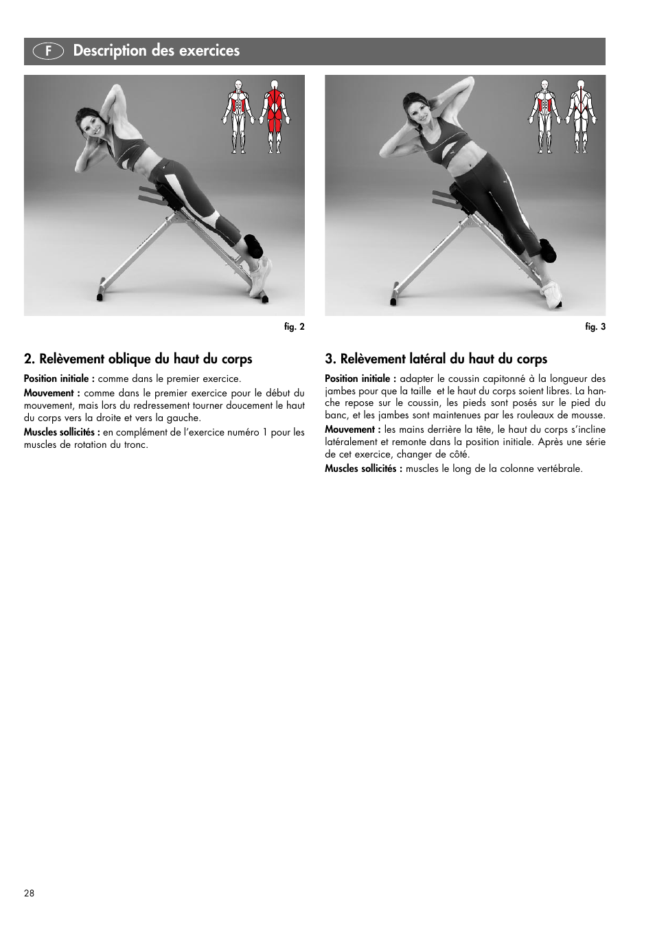 Description des exercices | Kettler 07820-400 User Manual | Page 28 / 40