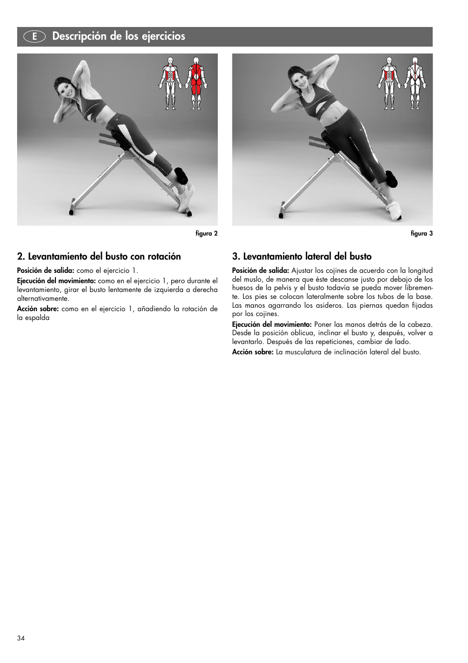 Descripción de los ejercicios | Kettler 07820-400 User Manual | Page 34 / 40