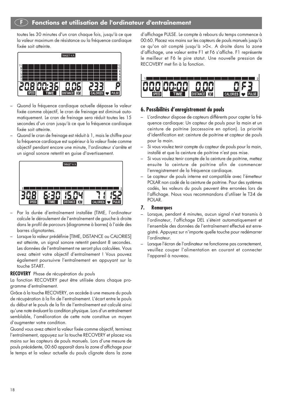 Possibilités d’enregistrement du pouls | Kettler SM 2855 User Manual | Page 18 / 52