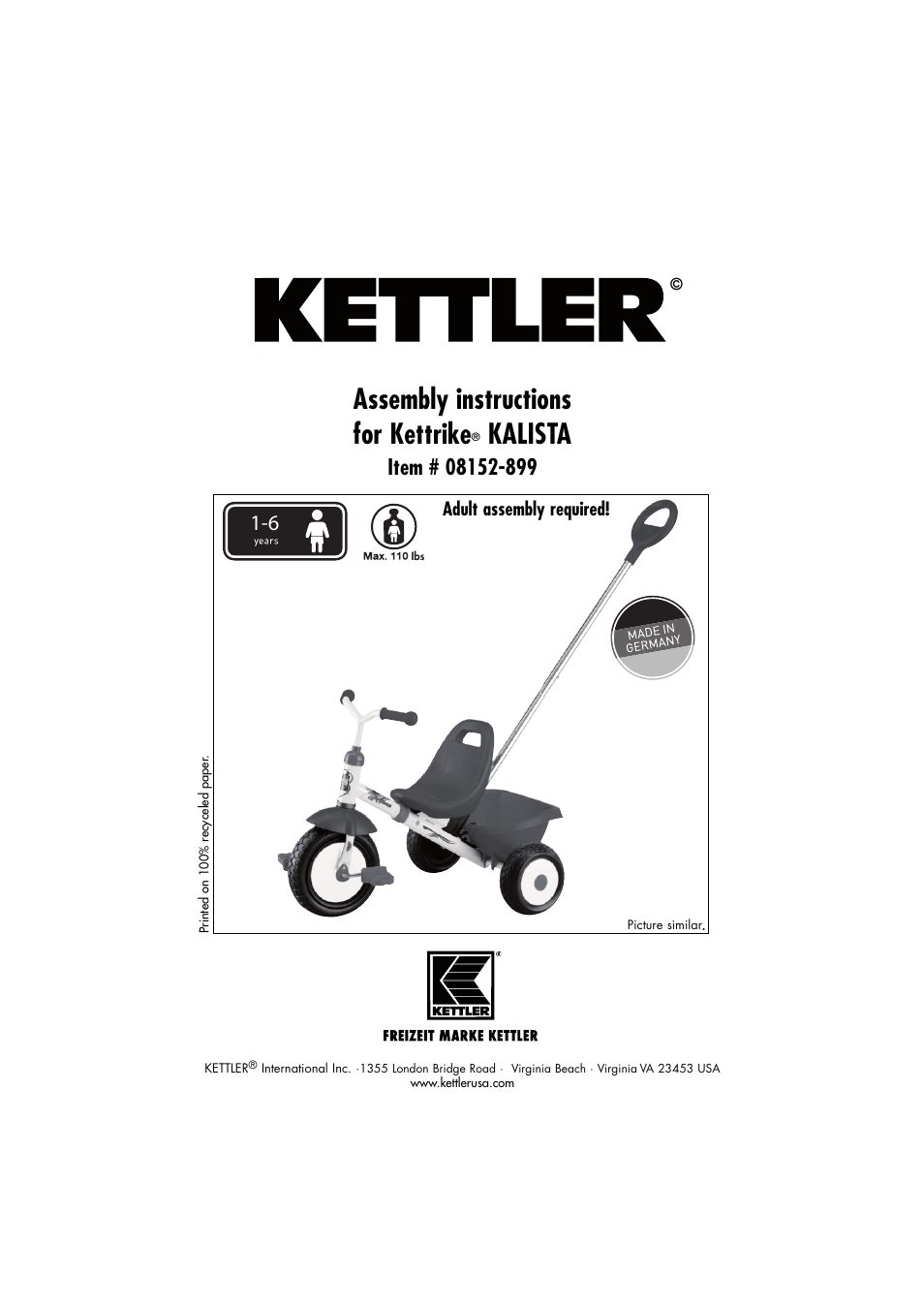 Kettler AJ 3130 User Manual | 12 pages