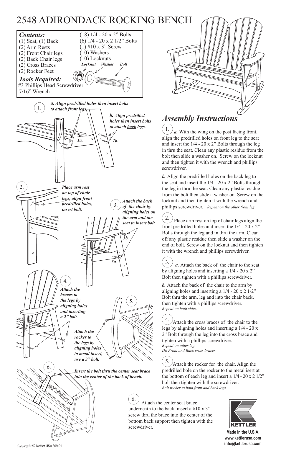 Kettler 2548 User Manual | 2 pages