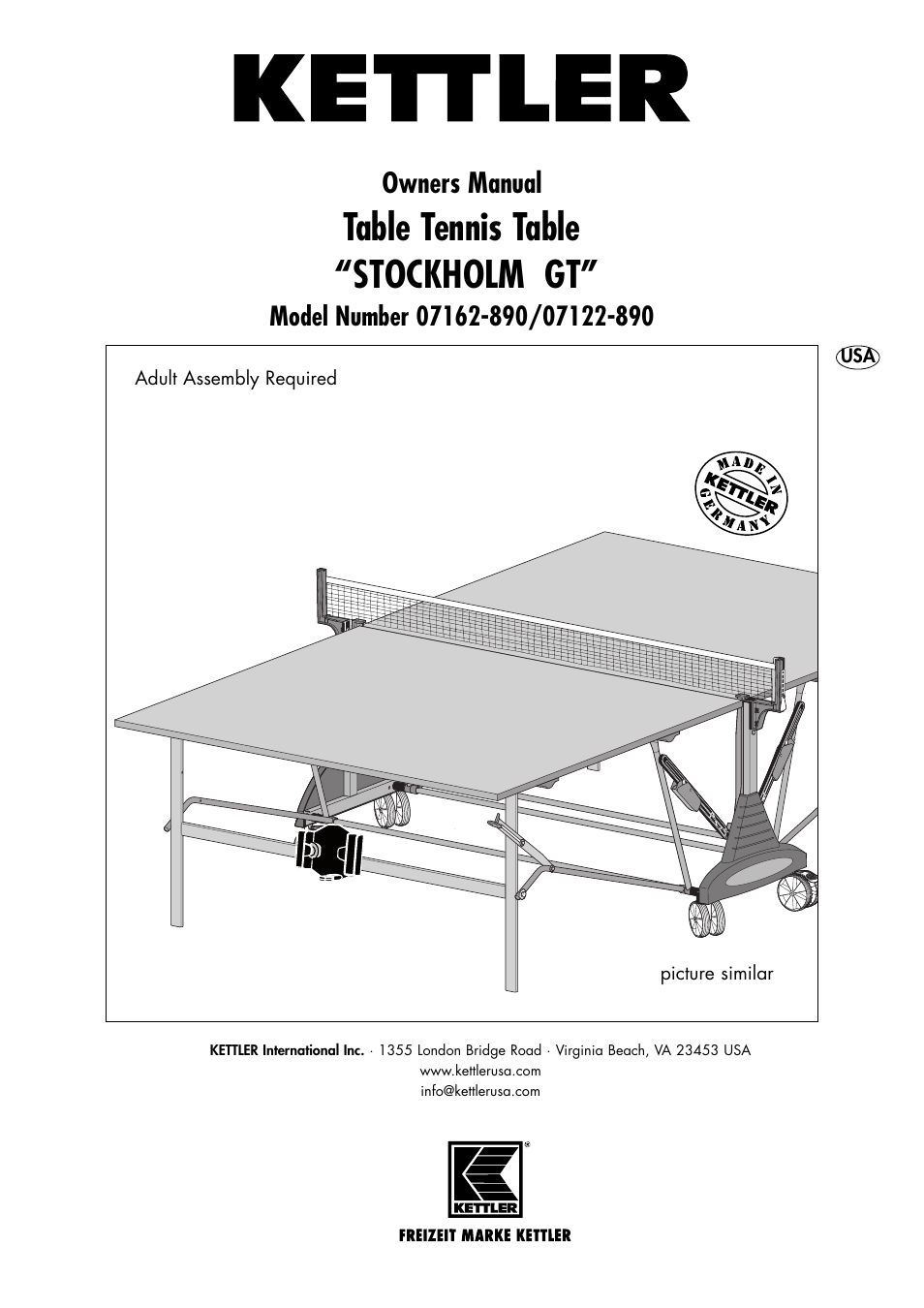 Kettler 07122-890 User Manual | 16 pages