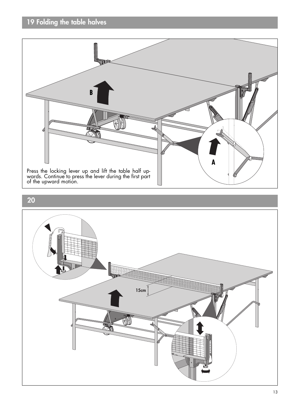 Ba 19 folding the table halves | Kettler 07122-890 User Manual | Page 13 / 16