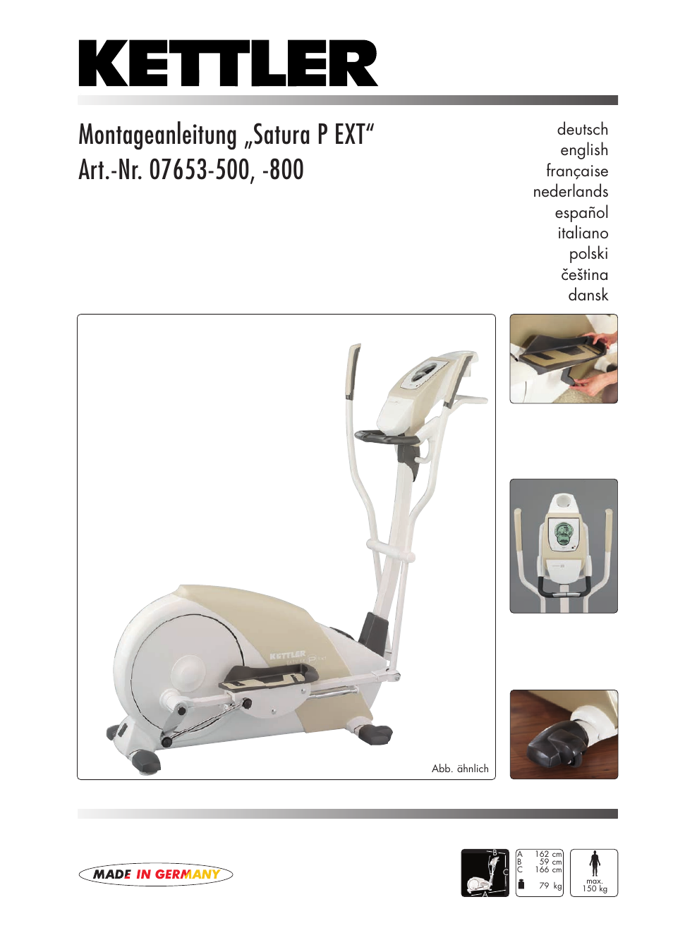 Kettler 07653-500 User Manual | 16 pages