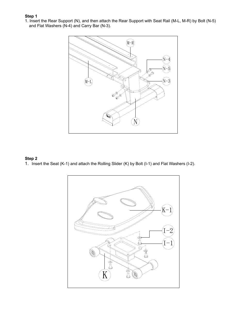 K-1 i-1 i-2 | Kettler R-400 ROWER 7976-400 User Manual | Page 7 / 19