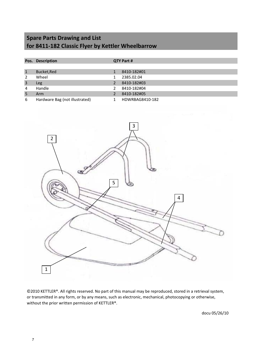 Kettler 8411-182 User Manual | Page 7 / 7