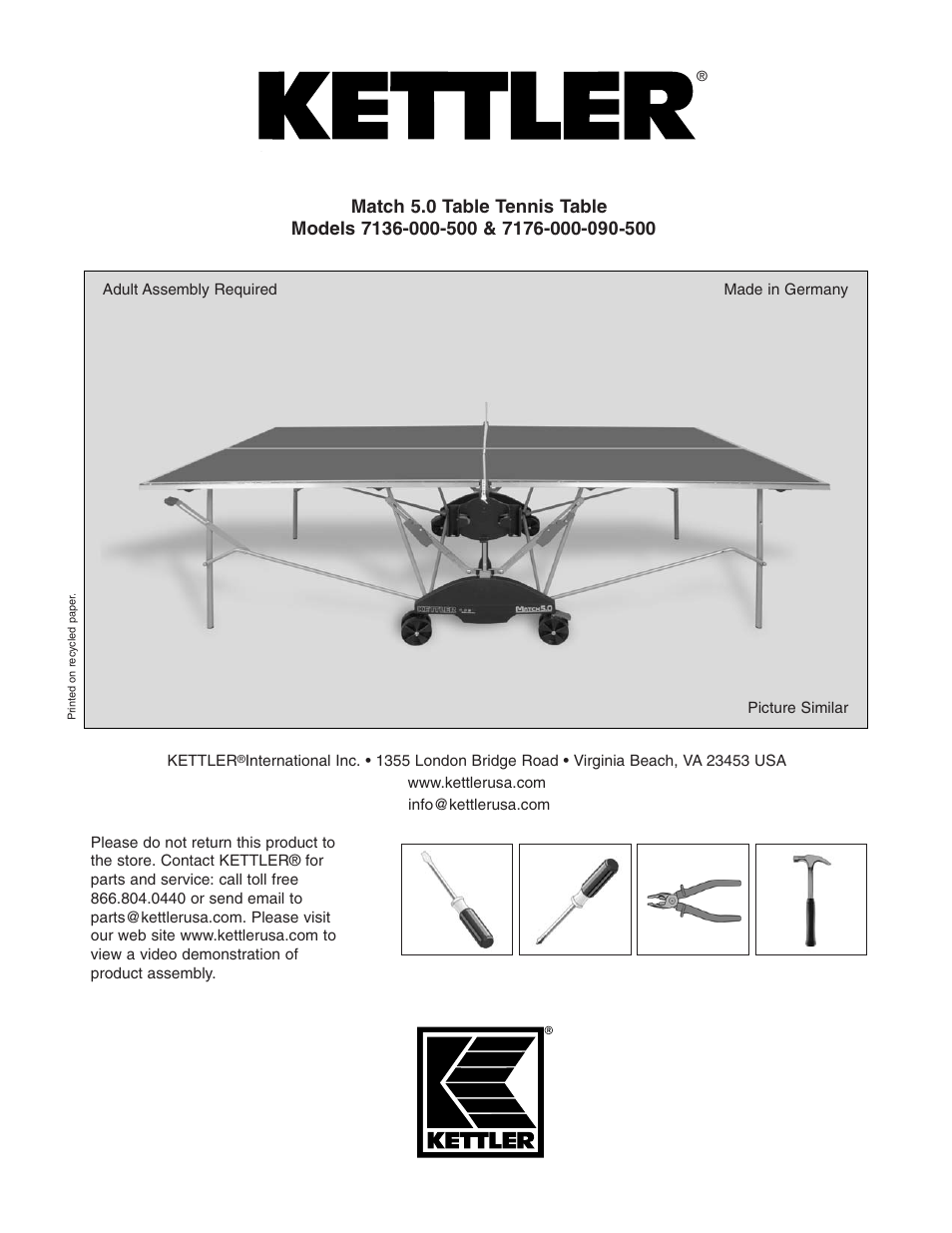 Kettler 7136-000-500 User Manual | 28 pages