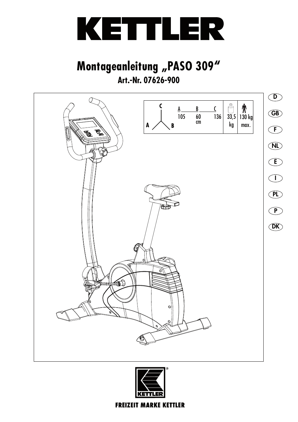Kettler PASO 309 User Manual | 12 pages