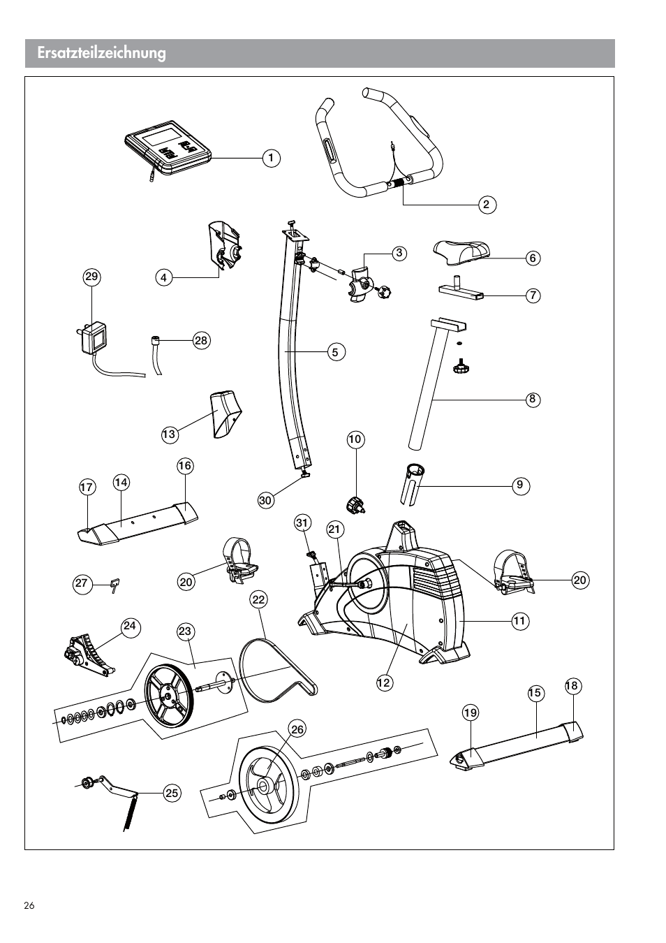 Ersatzteilzeichnung | Kettler PASO 309 User Manual | Page 10 / 12