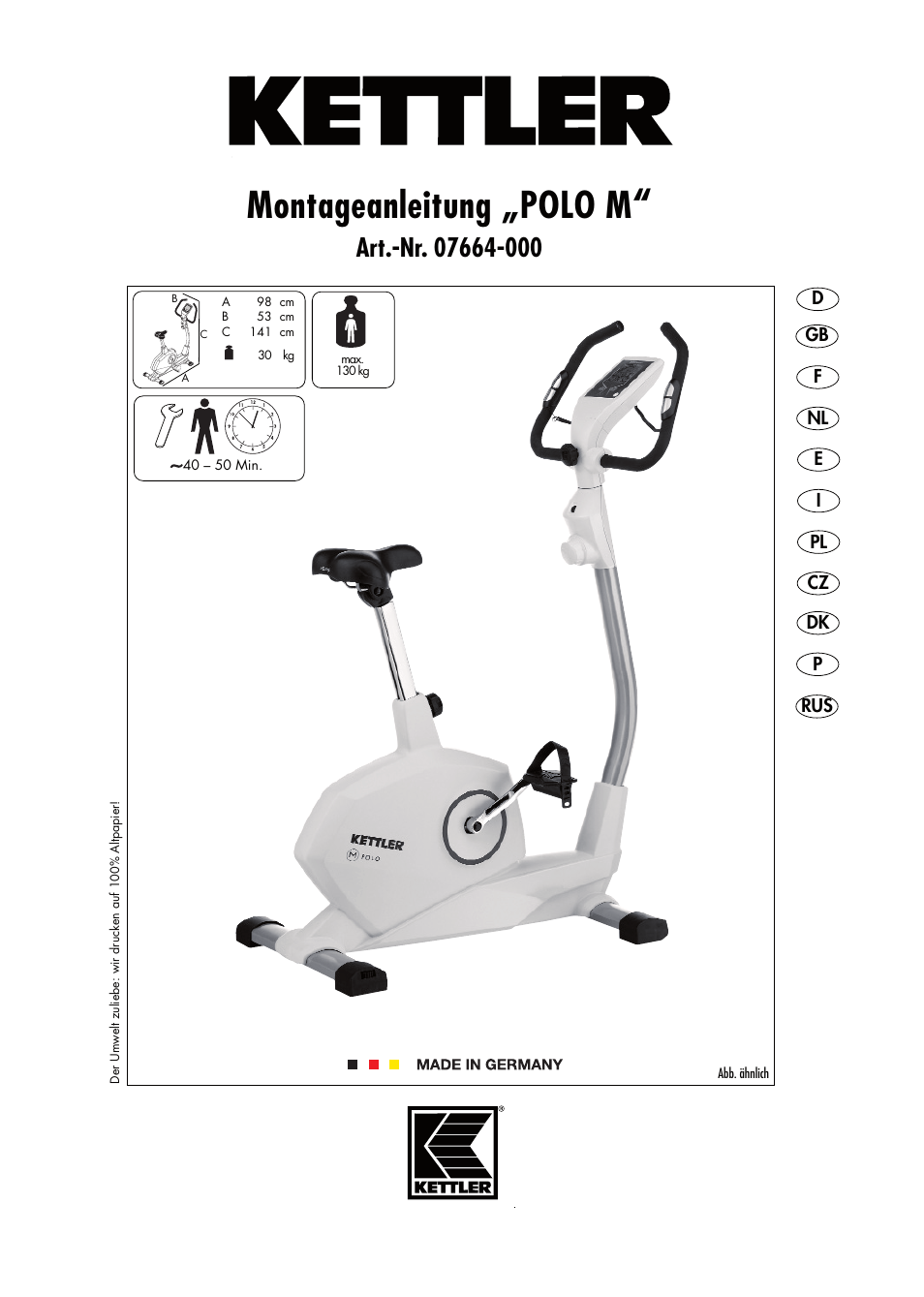 Kettler 07664-000 User Manual | 40 pages