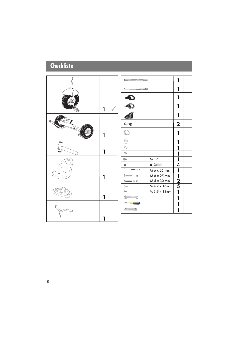 Checkliste | Kettler 08848-000 User Manual | Page 8 / 18