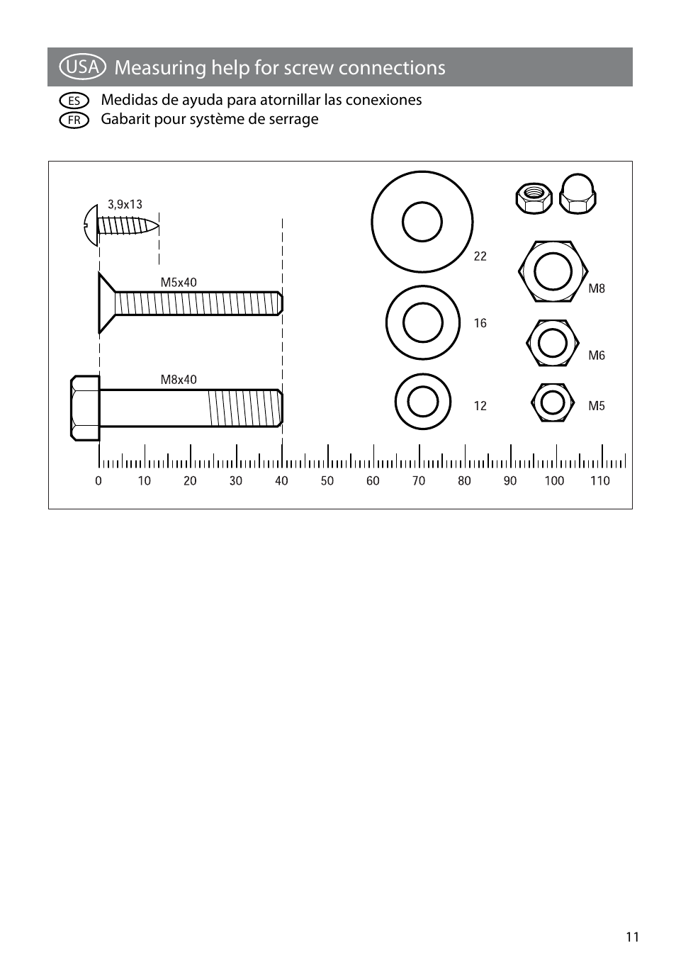 8855-190_wildcat_11_6-22-09.pdf, Measuring help for screw connections | Kettler 8855-190 User Manual | Page 11 / 21