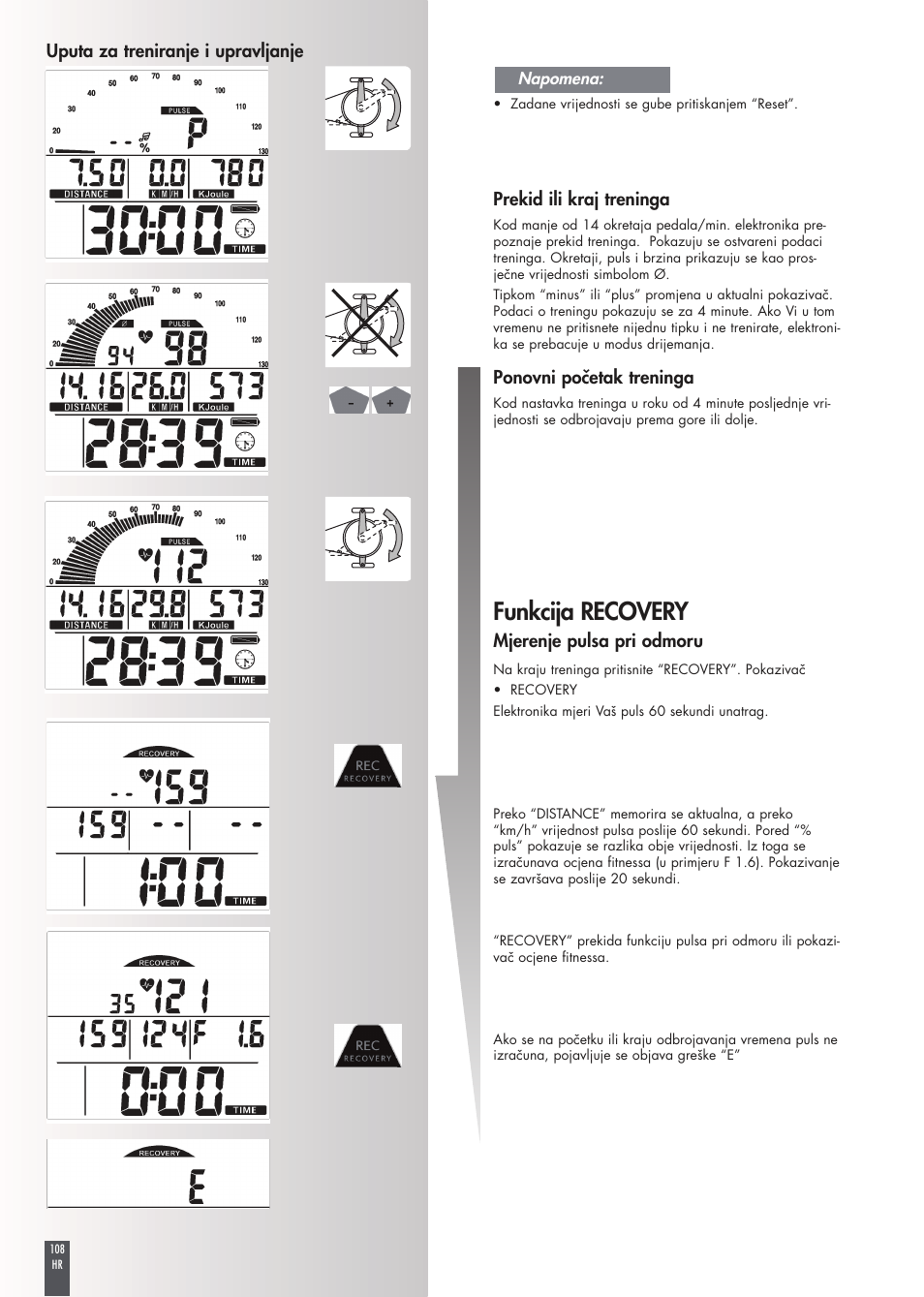 Funkcija recovery | Kettler FB600 User Manual | Page 108 / 144