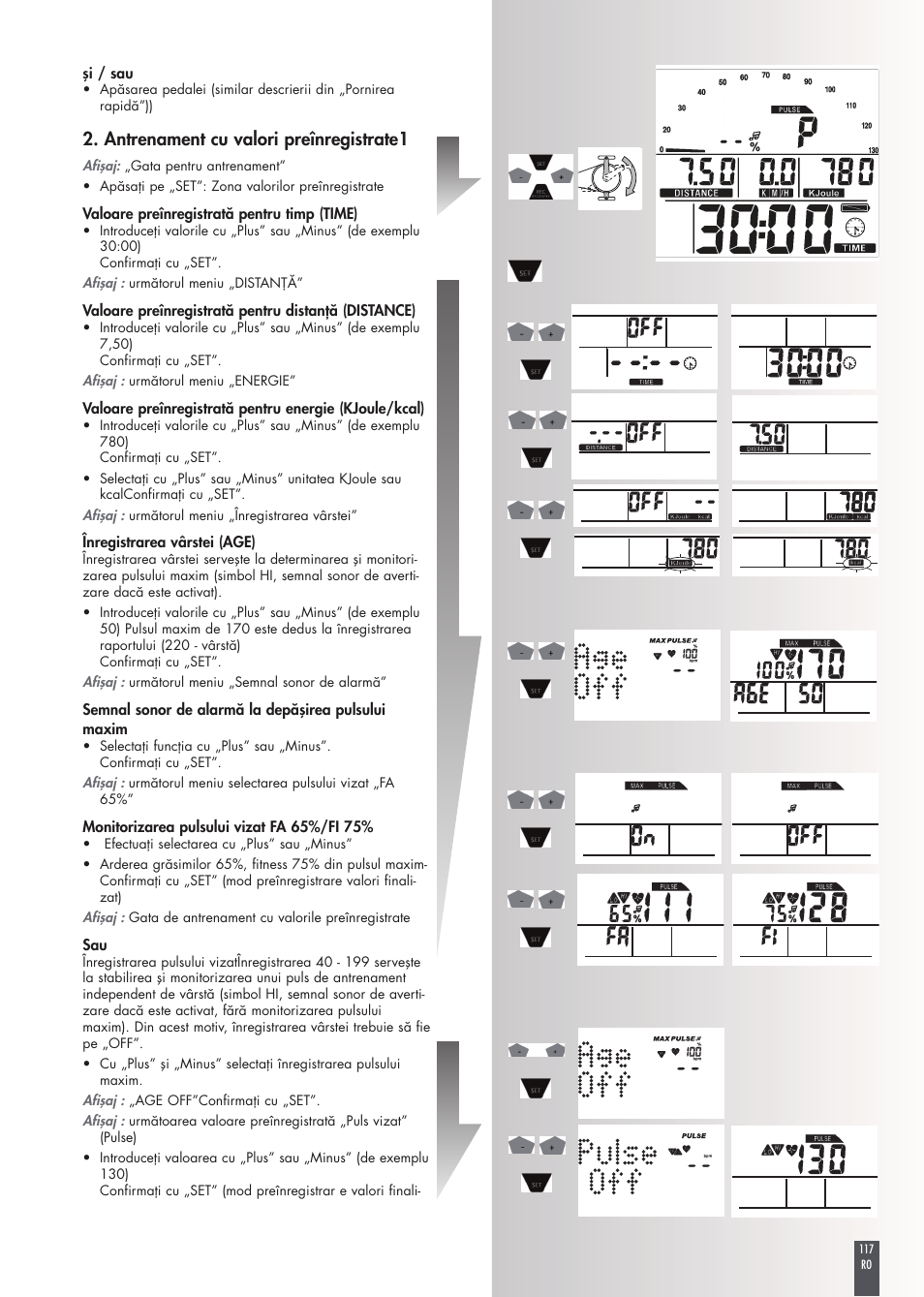 Antrenament cu valori preînregistrate1 | Kettler FB600 User Manual | Page 117 / 144