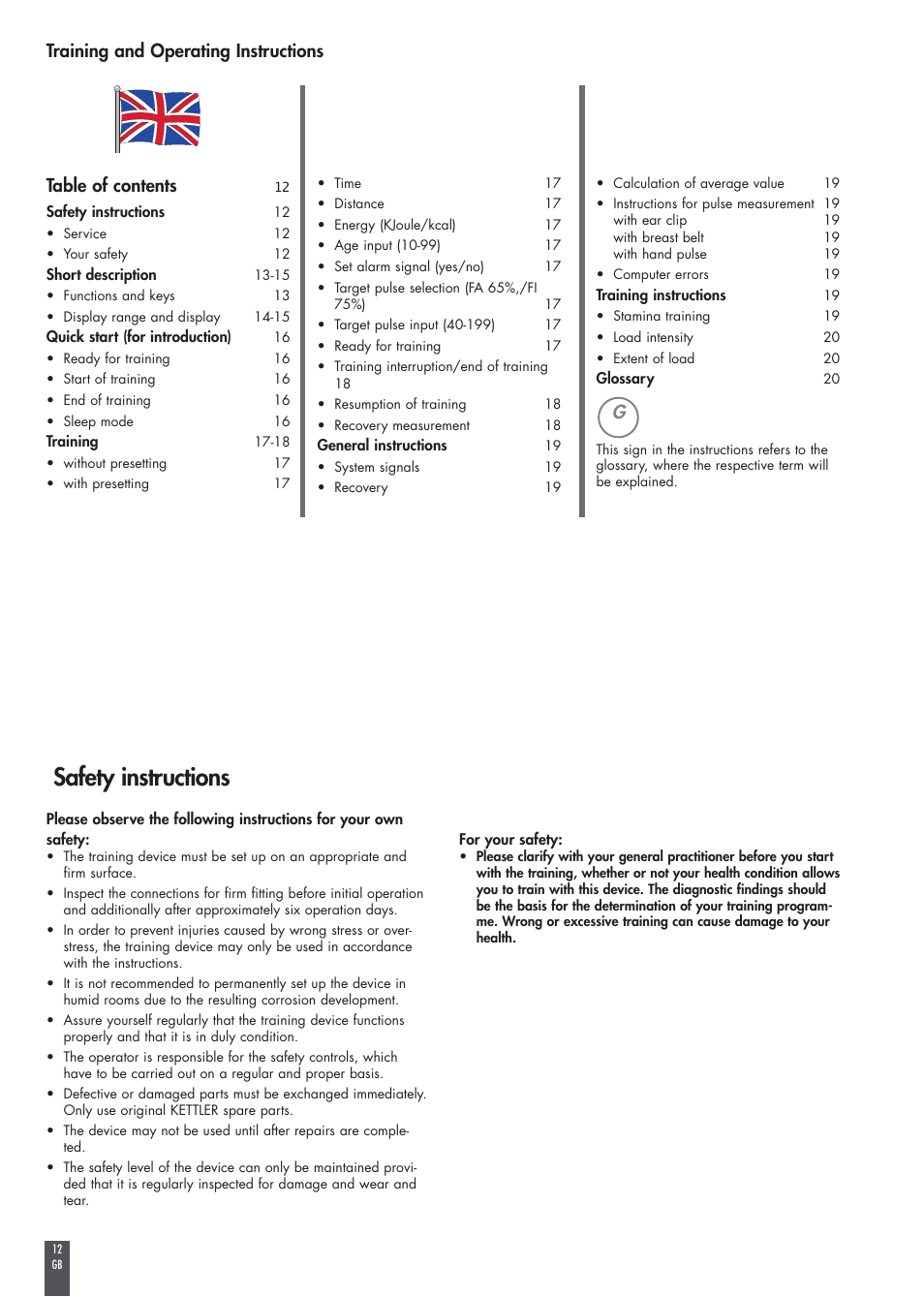 Kettler FB600 User Manual | Page 12 / 144