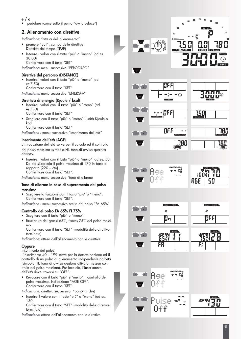 Allenamento con direttive | Kettler FB600 User Manual | Page 57 / 144