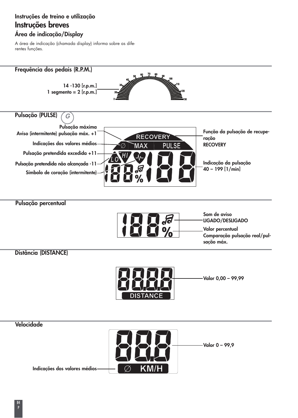 Instruções breves | Kettler FB600 User Manual | Page 84 / 144