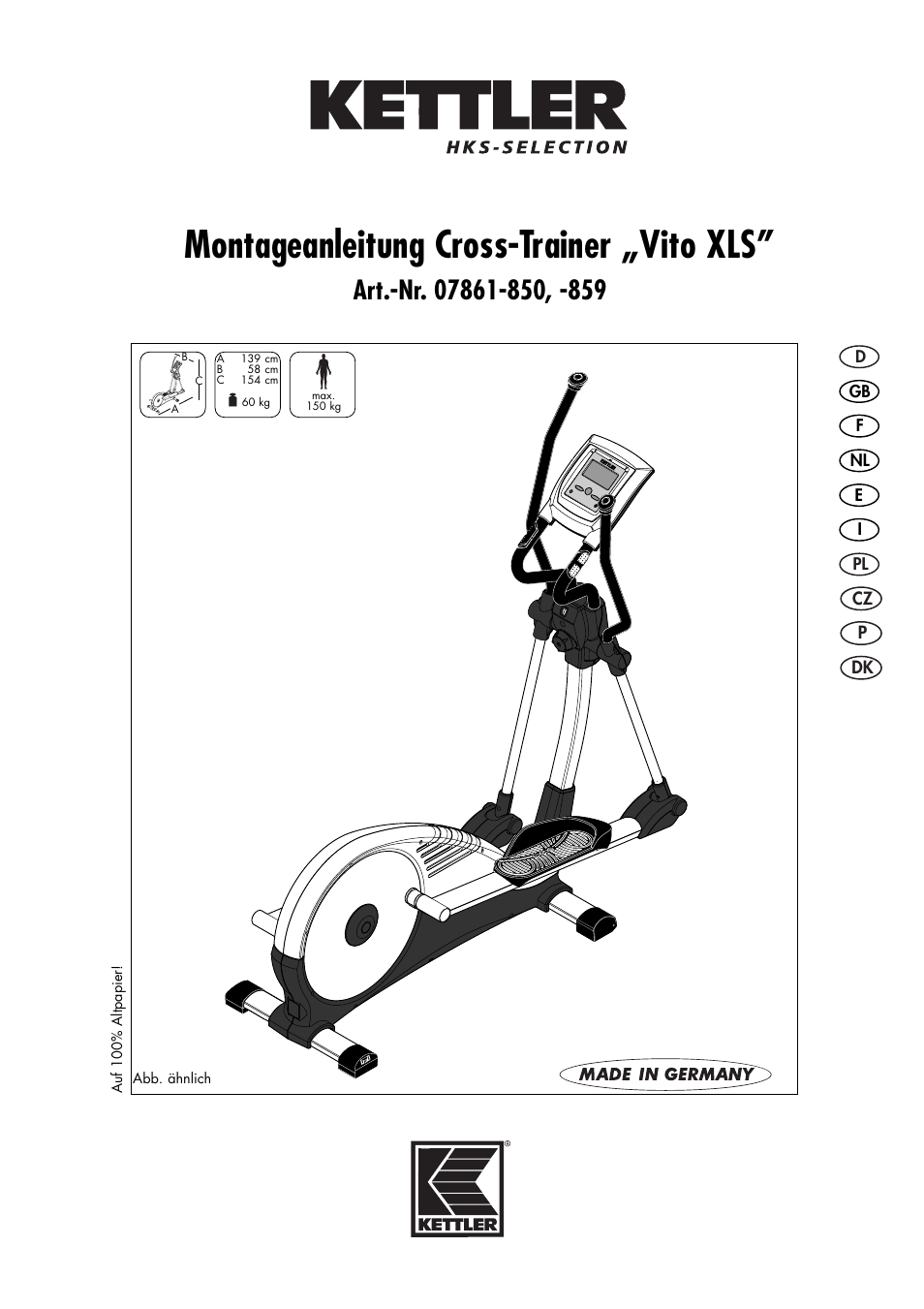 Kettler 07861-850 User Manual | 16 pages