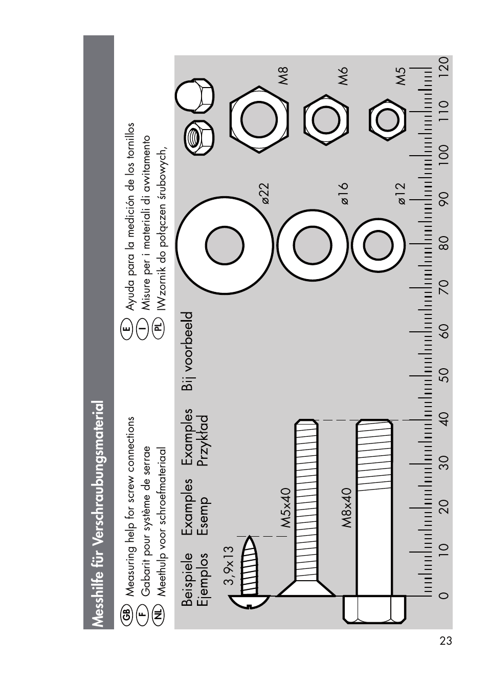 Messhilfe für v erschraubungsmaterial | Kettler 01672-700 User Manual | Page 23 / 32
