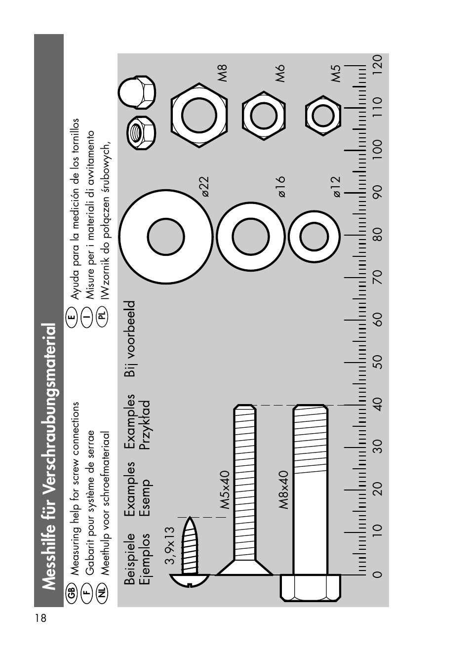 Messhilfe für v erschraubungsmaterial | Kettler 01491-000 User Manual | Page 18 / 24