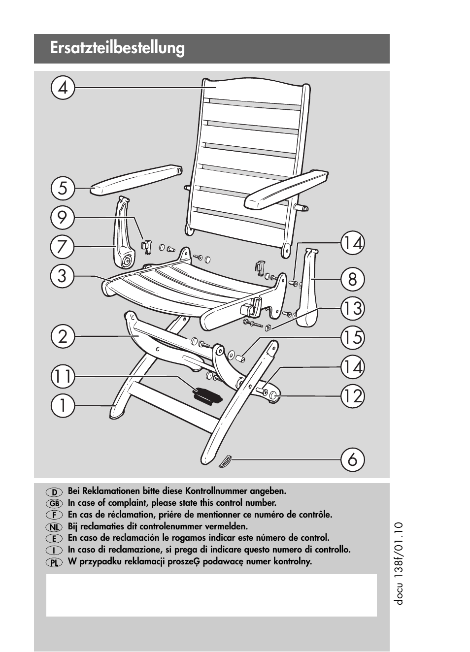 Ersatzteilbestellung | Kettler 01491-000 User Manual | Page 24 / 24