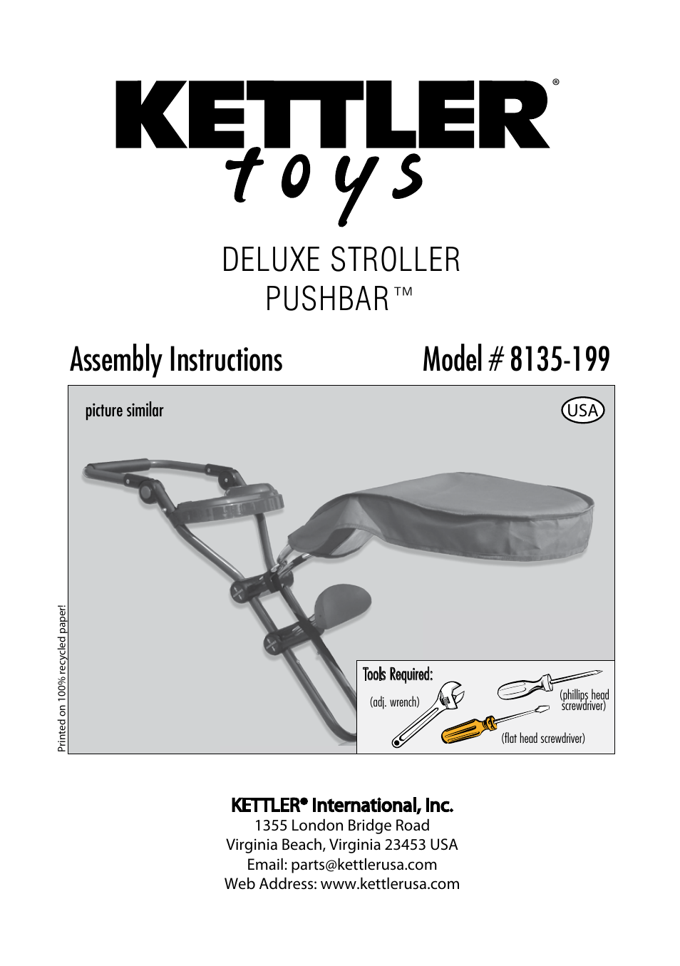 Kettler PUSHBAR 8135-199 User Manual | 11 pages