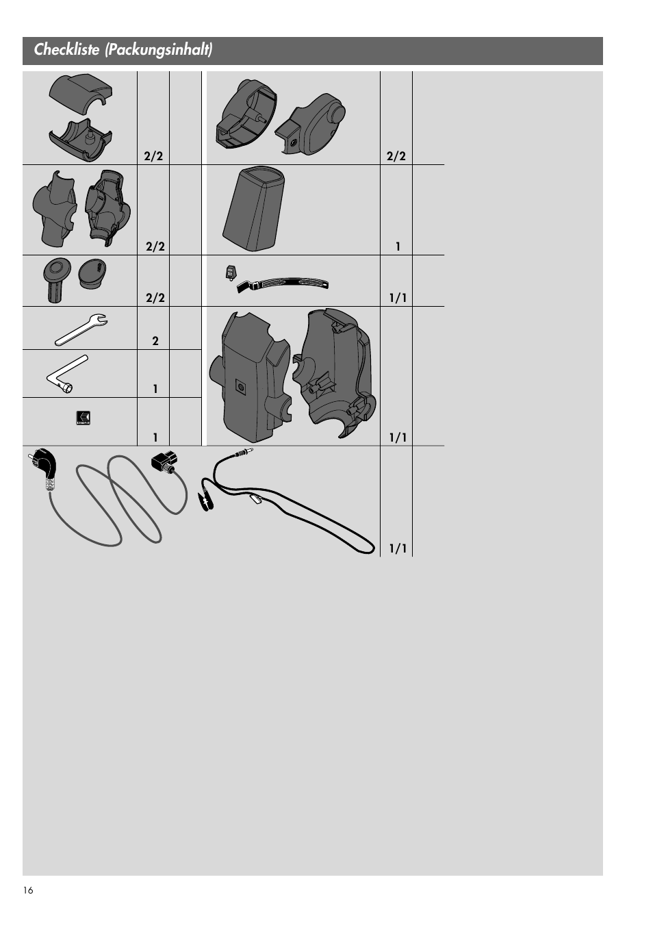 Checkliste (packungsinhalt) | Kettler 07863-000 User Manual | Page 6 / 20