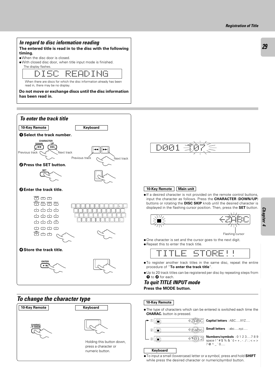 Ca z b, Registration of title | Kenwood DPF-J6030 User Manual | Page 29 / 44