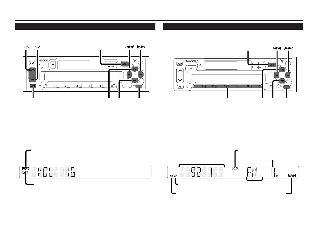 Buttons and display, Basic operations, Tuner features | Kenwood KRC-21R User Manual | Page 5 / 30