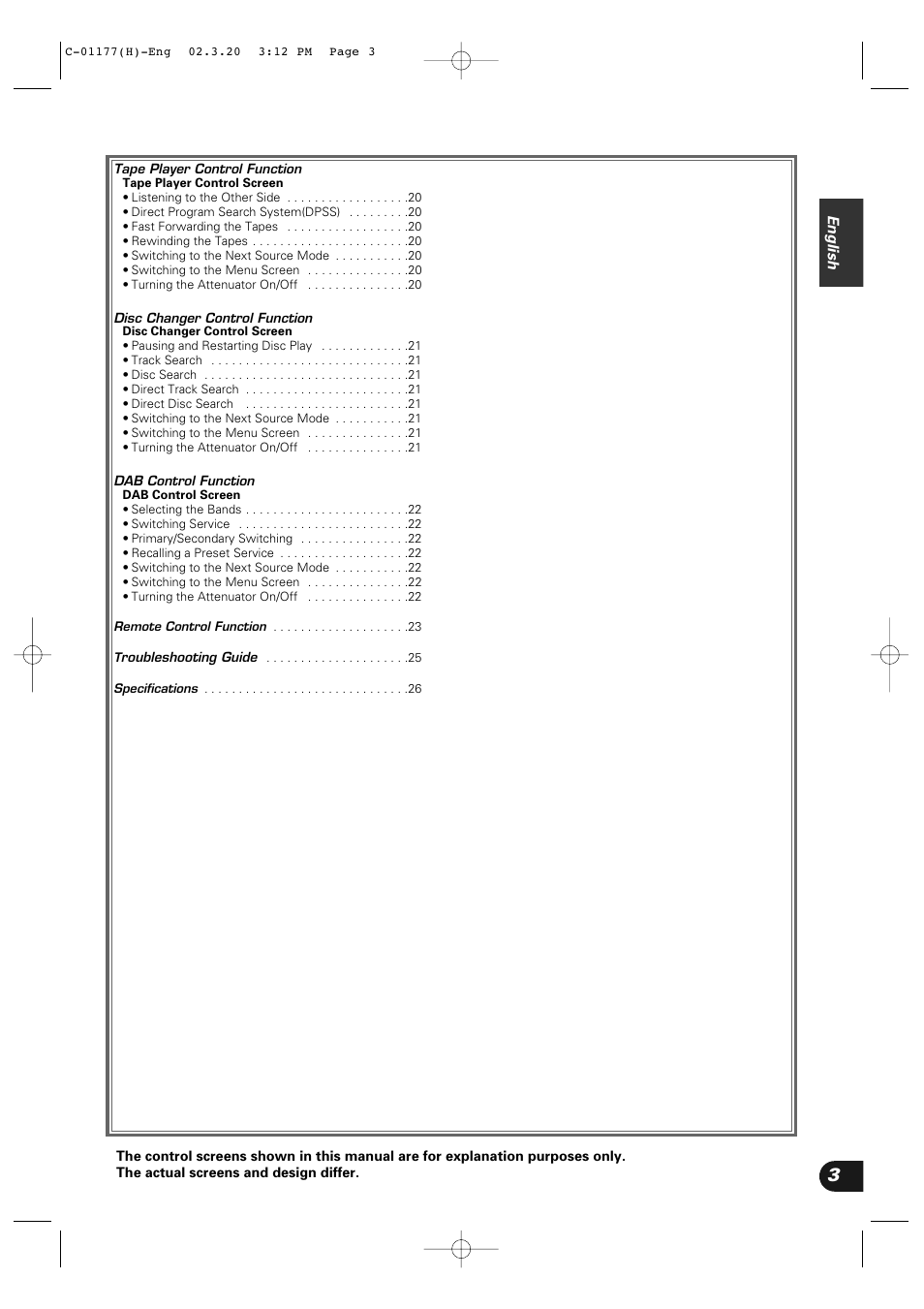 Kenwood VZ-7000P User Manual | Page 3 / 28