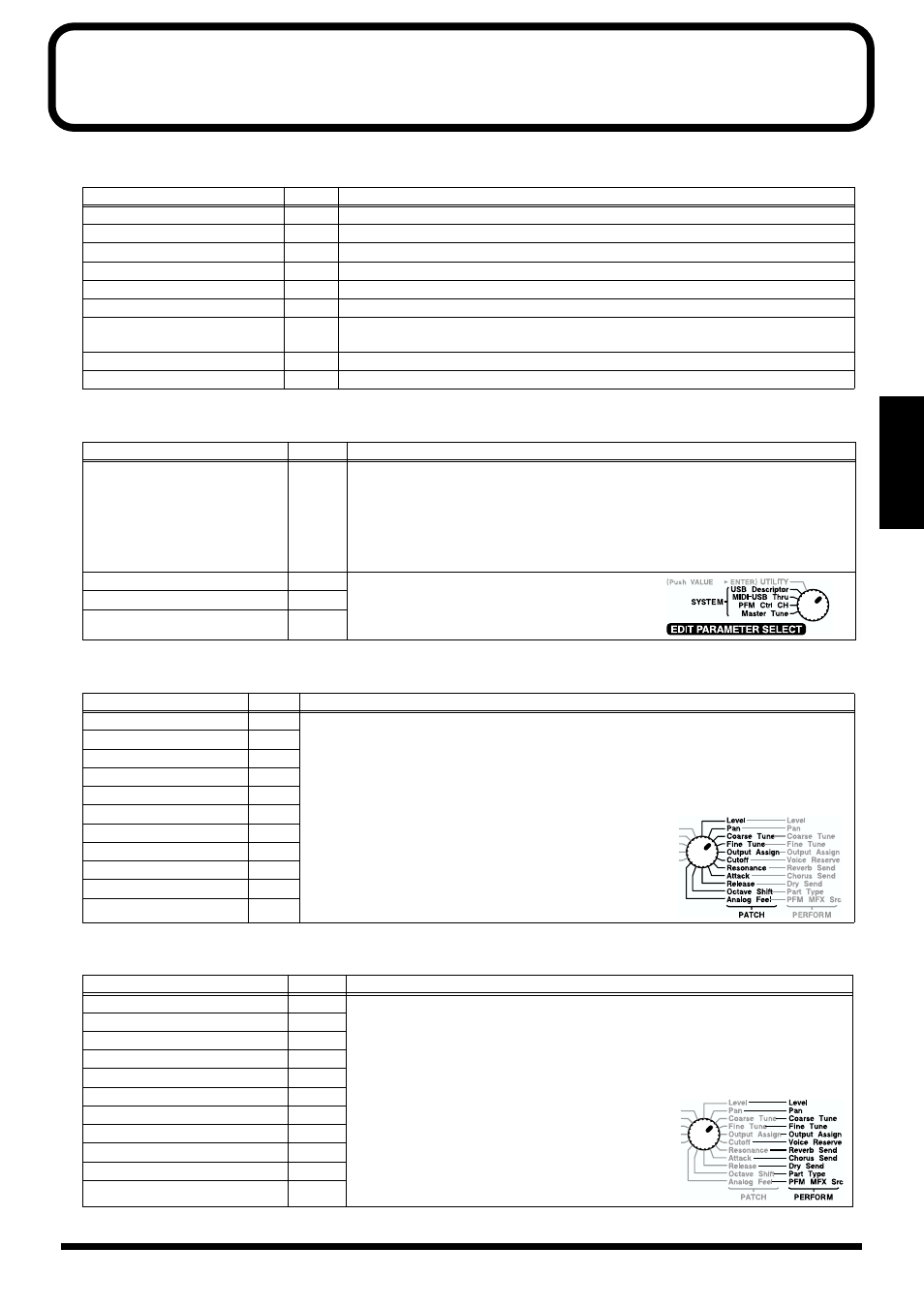 List of parameters that can be affected using, The xv-2020, P. 117) | Kenwood XV-2020 User Manual | Page 117 / 169