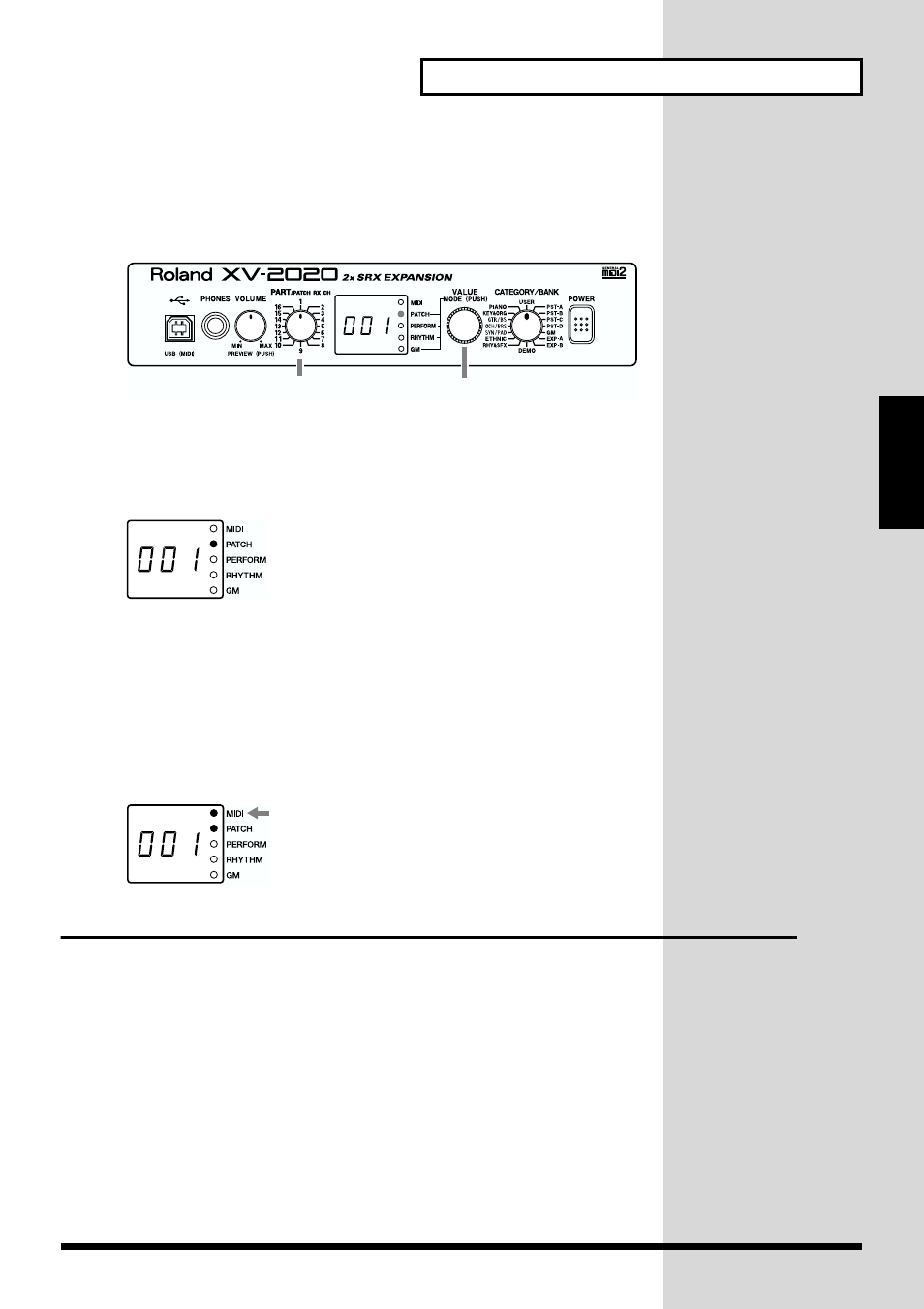 Choosing patches, Matching midi channels, Choosing patches by bank | 35 playing sounds | Kenwood XV-2020 User Manual | Page 35 / 169