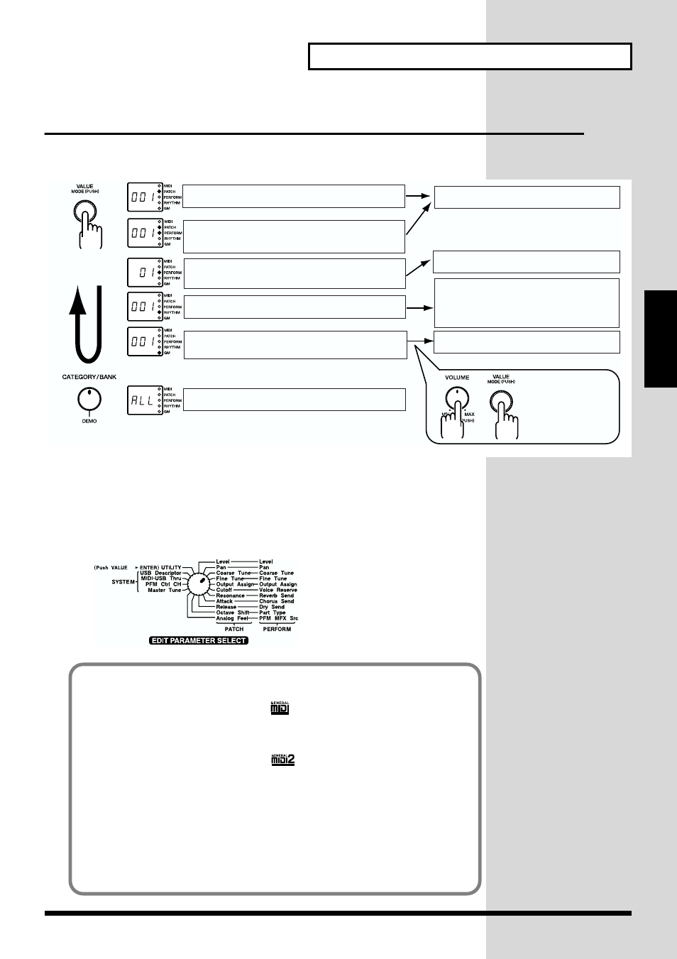 Switching the mode (patch, performance), 39 playing sounds | Kenwood XV-2020 User Manual | Page 39 / 169