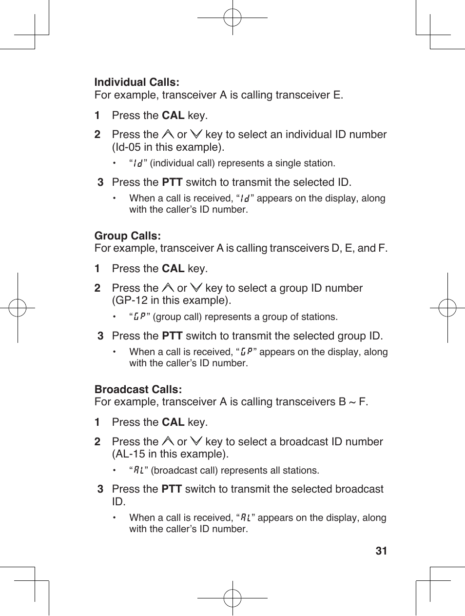 Kenwood ProTalkXLS TK-3230 User Manual | Page 40 / 66