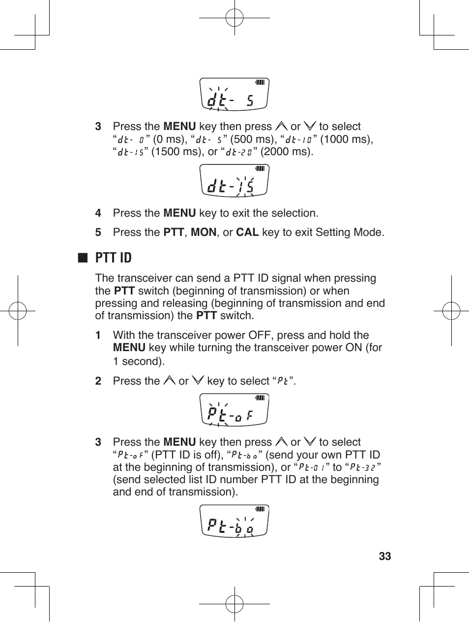 Ptt id | Kenwood ProTalkXLS TK-3230 User Manual | Page 42 / 66