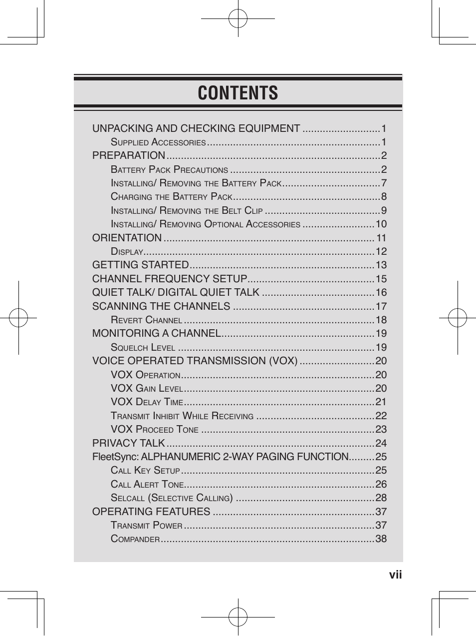 Kenwood ProTalkXLS TK-3230 User Manual | Page 8 / 66