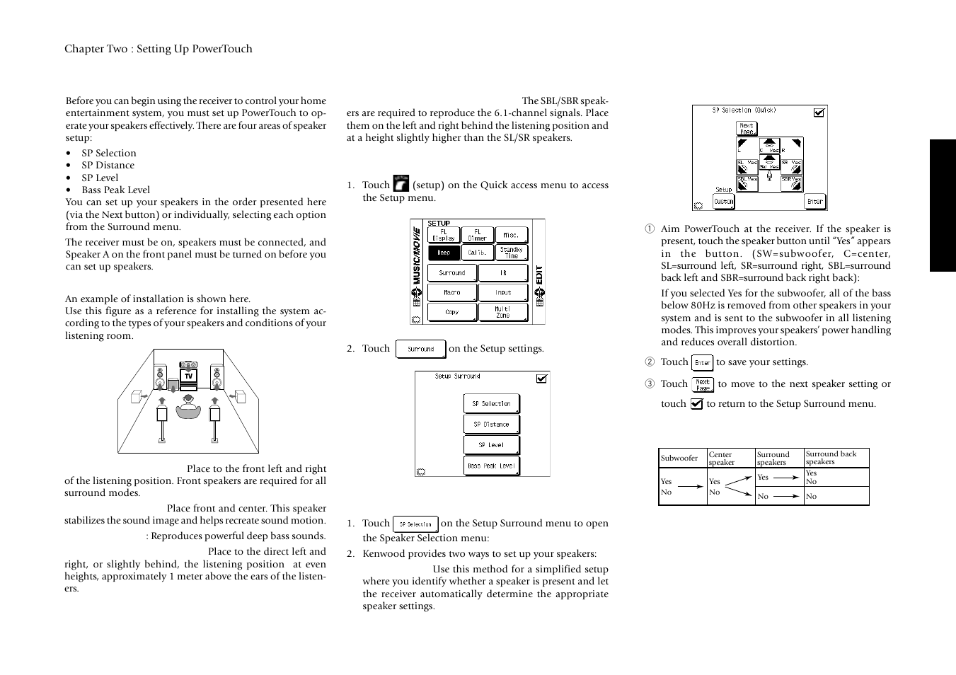 Setting up speakers, Re mote setup | Kenwood Sovereign VR-5900 User Manual | Page 43 / 66