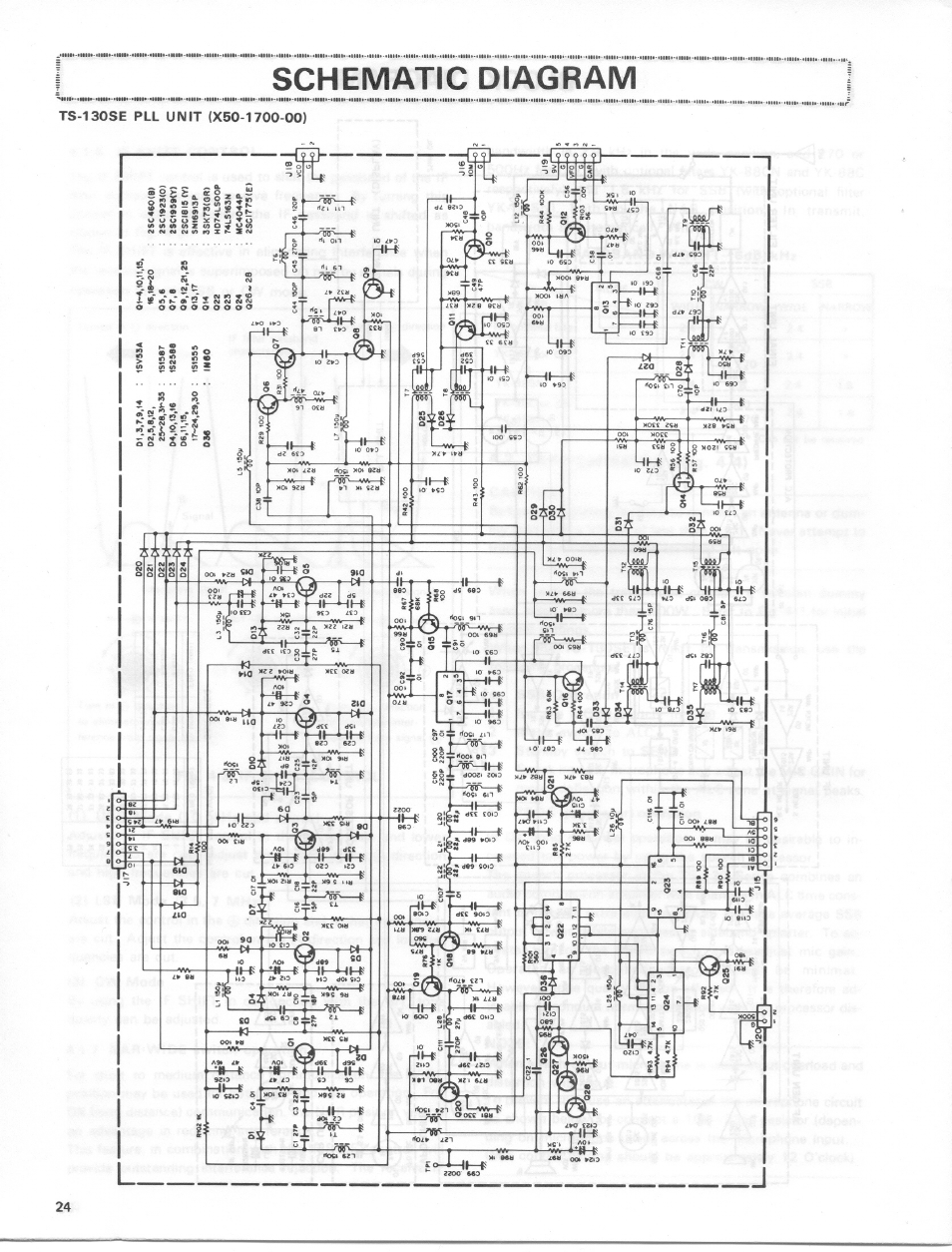 Schematic diagram, Schematic diagram ~30 | Kenwood TS-130SE User Manual | Page 24 / 31