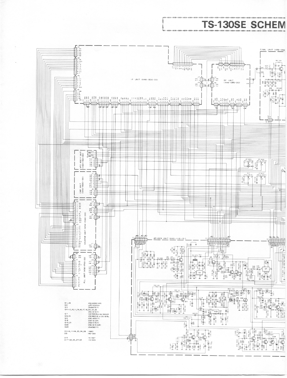 Ts-130se schem | Kenwood TS-130SE User Manual | Page 29 / 31