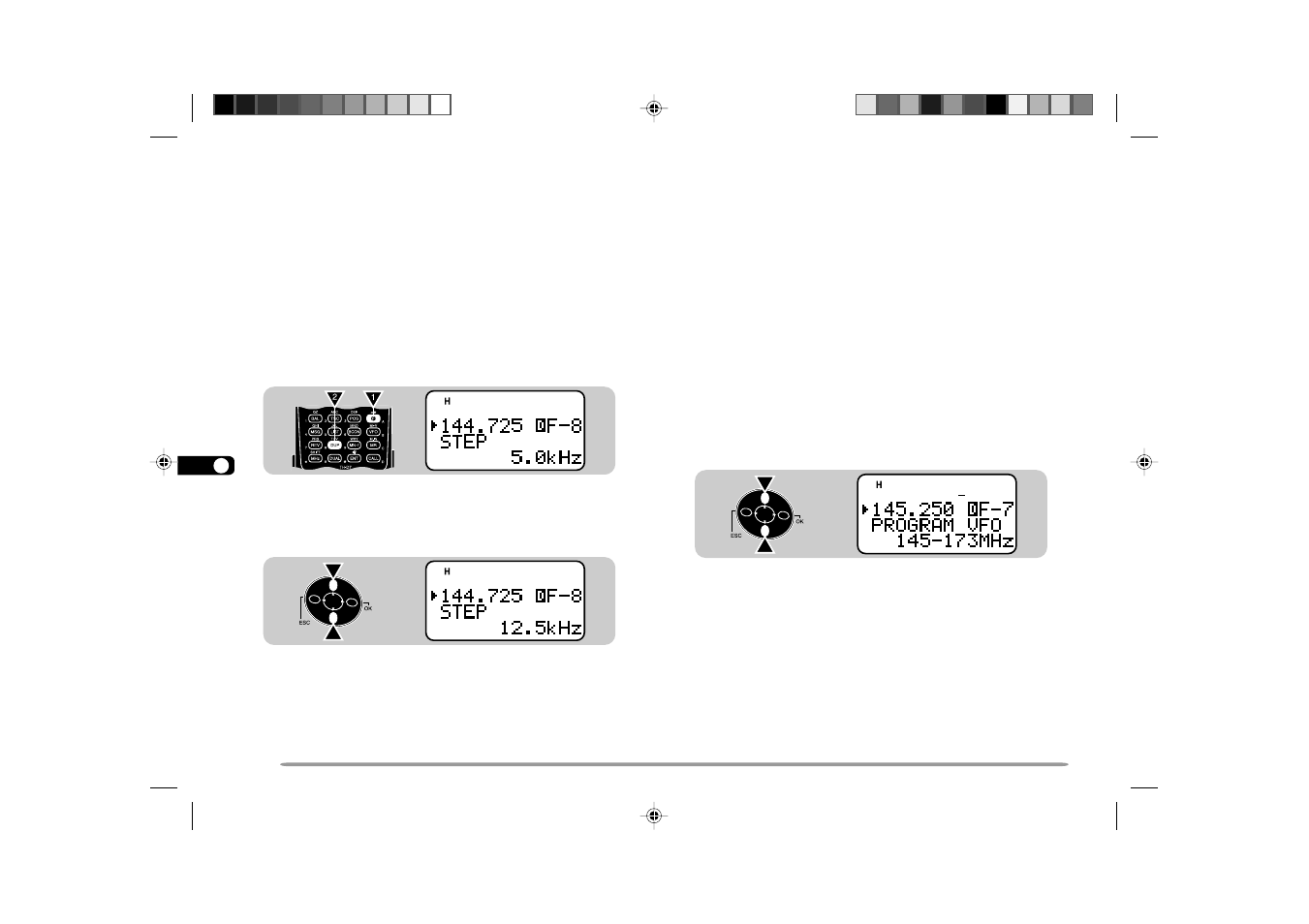 Programmable vfo, Changing frequency step size | Kenwood TH-D7E User Manual | Page 52 / 112