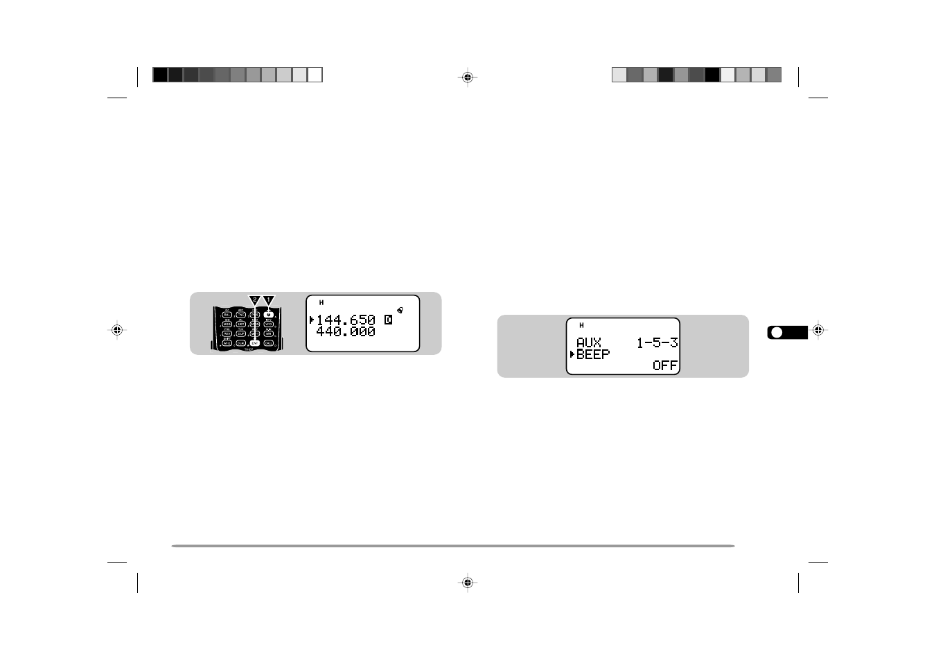 Tone alert, Beep on/off | Kenwood TH-D7E User Manual | Page 53 / 112